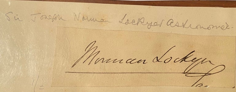 Item #019221 Signature. J. N. Lockyer.
