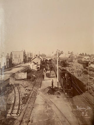 Item #019227 Two photgraphs of early Palmerston North and Manawatu Gorge