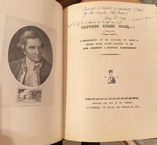 Captain James Cook R.N. A bibliography of his voyages...