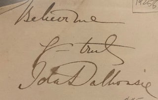 Item #019258 Signature of Ida Dalhousie. Lady Ida Dalhousie