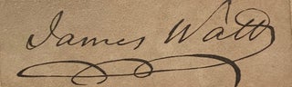 Item #019262 Signature of James Watt. James Watt