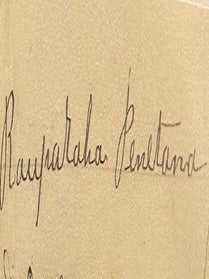 Item #019267 Signature of Te Rauparaha. Rauparaha Penetana