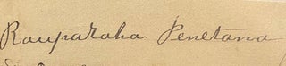 Item #019267 Signature of Te Rauparaha. Rauparaha Penetana