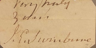 Item #019268 Signature of Swinburne. Algernon Charles Swinburne