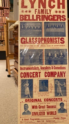Item #019281 The Famous, original and only Lynch family bell ringers, Glassphonist. Concert poster