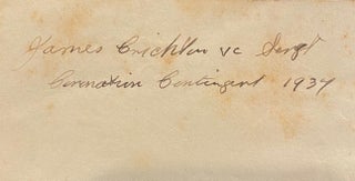 Item #019282 Signature of James Crichton VC. Jim VC Crichton