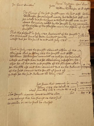 Item #019293 Document of charges, interest and capital