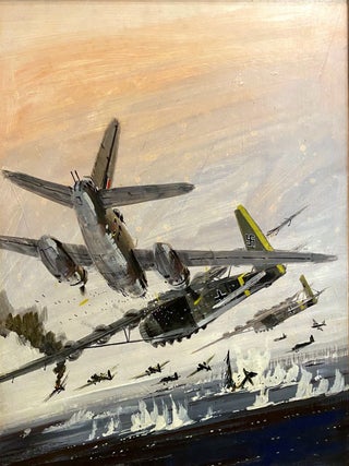 Item #019410 RAF fighters chasing German fighters in battle over the sea. Graham Coton