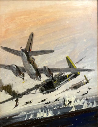 Item #019410 RAF fighters chasing German fighters in battle over the sea. Graham Coton