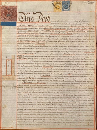 Item #019556 Land Deed, Parnell, Auckland. Bishop Cowie