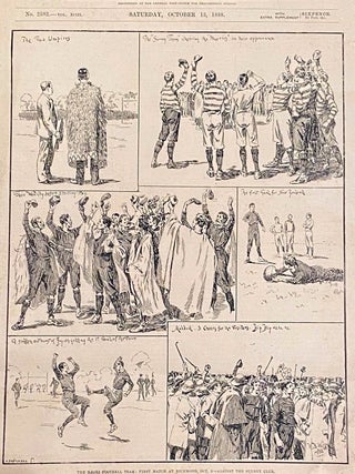 Item #019557 Maori football team. Sketches of the first match of the tour at Richmond Oct 3 -...