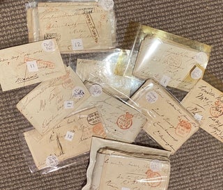 Item #019564 Postmarks. A collection of early 19th C free franks. Postal marks