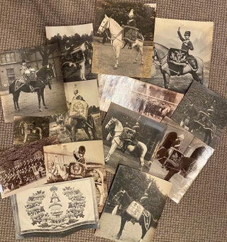Item #019566 Mounted military personnel. Military photographs