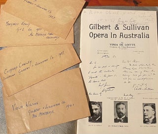 Item #019603 Gilbert & Sullivan Opera in Australia with autographs. Vinia de Loitte