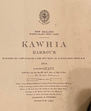 Item #019615 Kawhia Harbour. New Zealand, North Island.1854. Admiralty Hydrographic Office