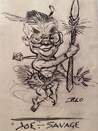 Item #019639 Michael Joseph Savage cartoon. William Blomfield, Blo