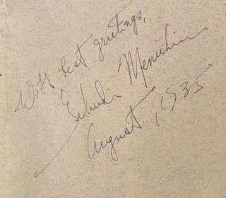 Item #019654 Signature. Yehudi Menuhin