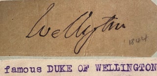 Item #019662 Signature. Duke of Wellington