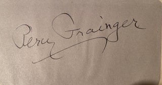 Item #019678 Signature. Percy Granger