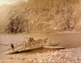 Item #019726 Ferry on South Island river with horse and carriage