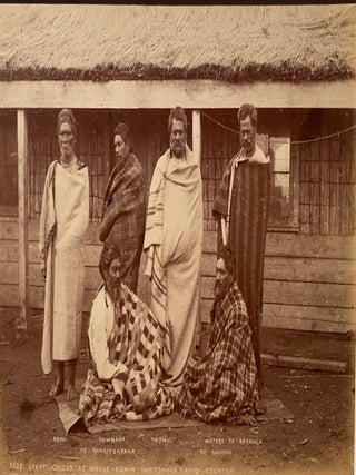 Item #019782 Great Chiefs at Whare-Komiti-Haerehuka-King Country. Burton Bros