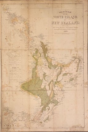 Item #019809 Sketch map of the North Island of New Zealand shewing native tribal boundaries,...