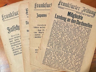 Item #019816 Frankfurter Zeitung broadsheets from WW1. Frankfurter Zeitung