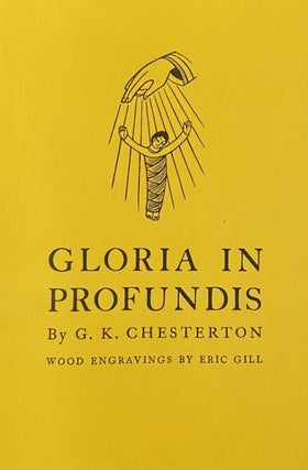 Item #019849 Gloria in Profundis. G. K. Chesterton
