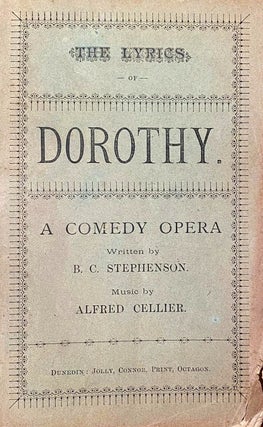 Item #019875 Dorothy. A Comedy Opera. Libretto and programme. Stephenson and Cellier
