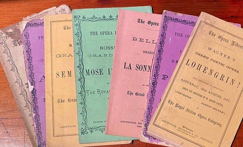 Grand Opera libretti and programmes, Melbourne 1880s | The Grand Opera ...
