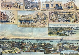 Item #019878 Advertising Poster, View of Auckland from Grand Hotel. New Zealand Herald, Auckland...