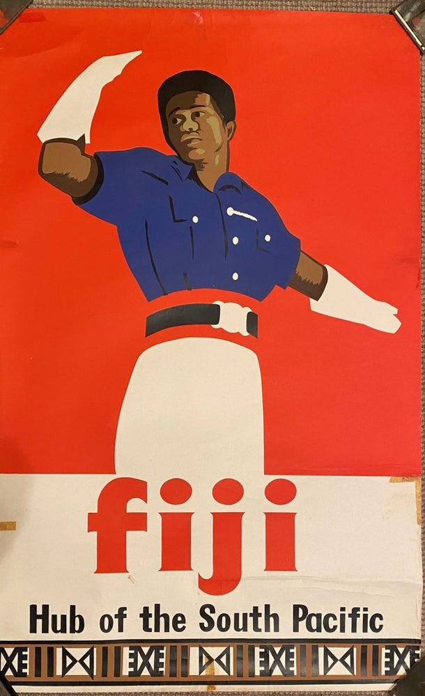 Item #019949 Fiji, hub of the South Pacific. Burns Philp Line Tourist poster.