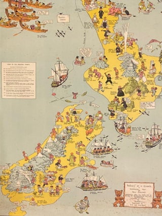 Item #019952 History at a Glance. Historical Map of New Zealand. A S. Paterson