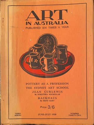 Item #019957 Art in Australia, Third Series, No. 32, June-July 1930. Sydney Ure Smith, Leon Gellert