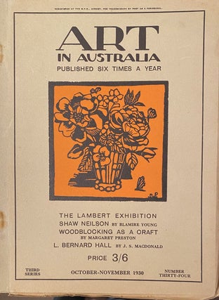 Item #019958 Art in Australia, Third Series, No. 34,October-November 1930. Sydney Ure Smith, Leon...