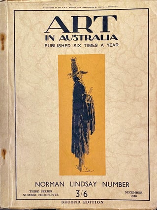 Item #019959 Art in Australia, Third Series, No. 35, December 1930. Sydney Ure Smith, Leon Gellert