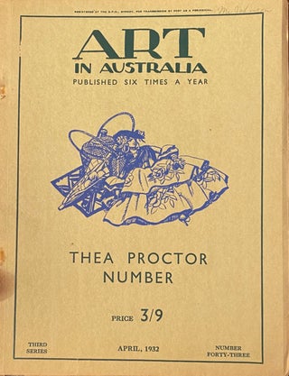Item #019962 Art in Australia, Third Series, No. 43, April 1932. Sydney Ure Smith, Leon Gellert
