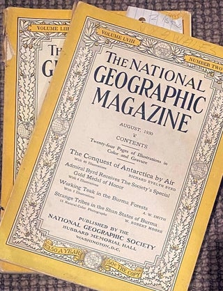 Item #019975 National Geographic Magazine featuring Admiral Byrd and his Antarctic expeditions....