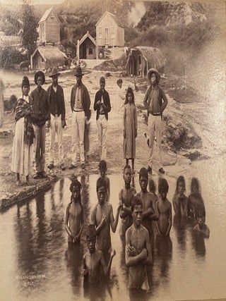 Item #019992 Maori children bathing at Whakrewarewa, Rotorua. Josiah Martin
