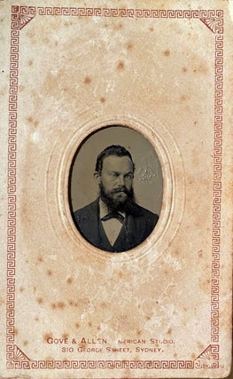 Item #019995 Tintype photograph of R Flissner, German Captain, Upolou, Samoa. Gove and Allen