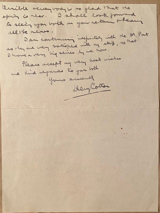Signed hand-written letter