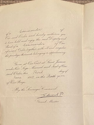 Document signed by King George V.