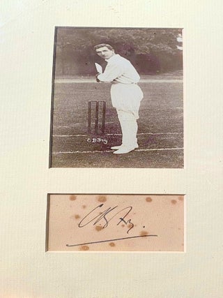 Item #020223 Autographed slip. Charles Burges Fry