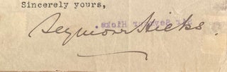 Item #020249 Signed slip. Sir Seymour Hicks