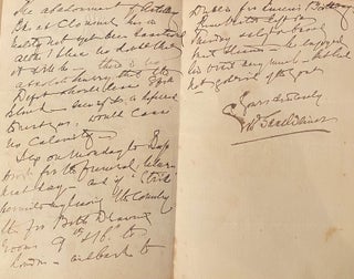 Item #020532 Prince Edward of Saxe-Weimar hand-written letter. Prince Edward