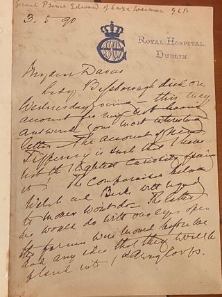 Prince Edward of Saxe-Weimar hand-written letter