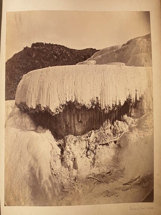 Item #020555 New Zealand Photograph Album. Pink and white terraces. Burton Bros