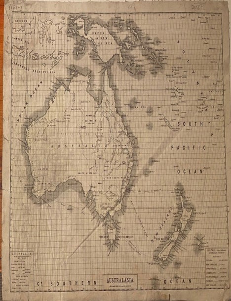 Item #020587 Australasia. New Zealand Australia, New Guinea, Pacific map.