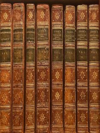 Item #020758 A set of the Official Accounts of Cook's Voyages. James Cook, Hawkesworth