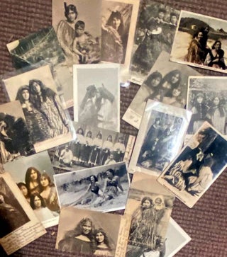 Item #020766 Postcards of Maori groups. photographs